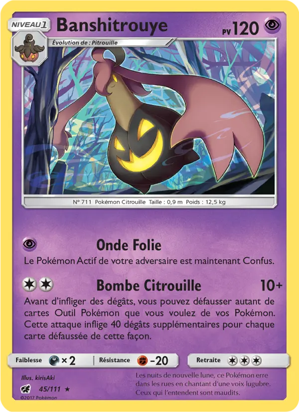 Banshitrouye — Carte Pokémon 45 Invasion Carmin