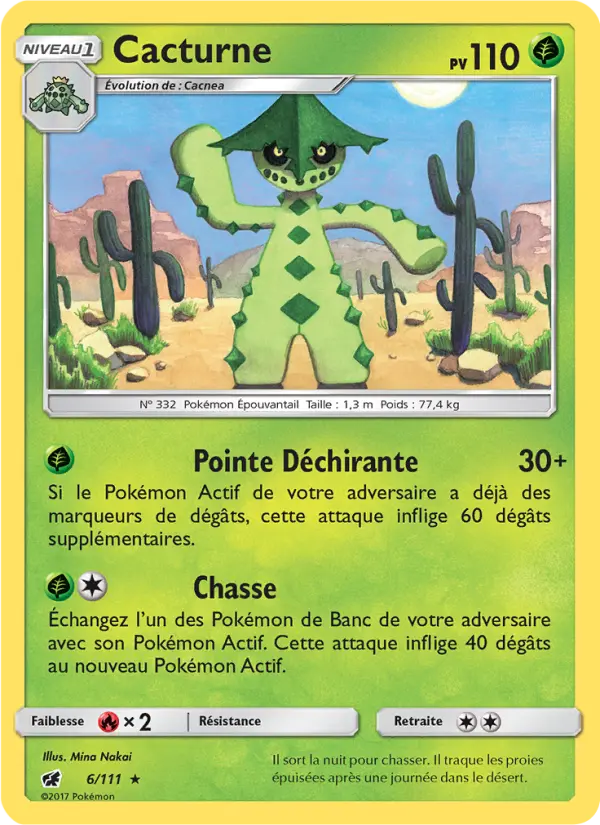 Cacturne — Carte Pokémon 6 Invasion Carmin