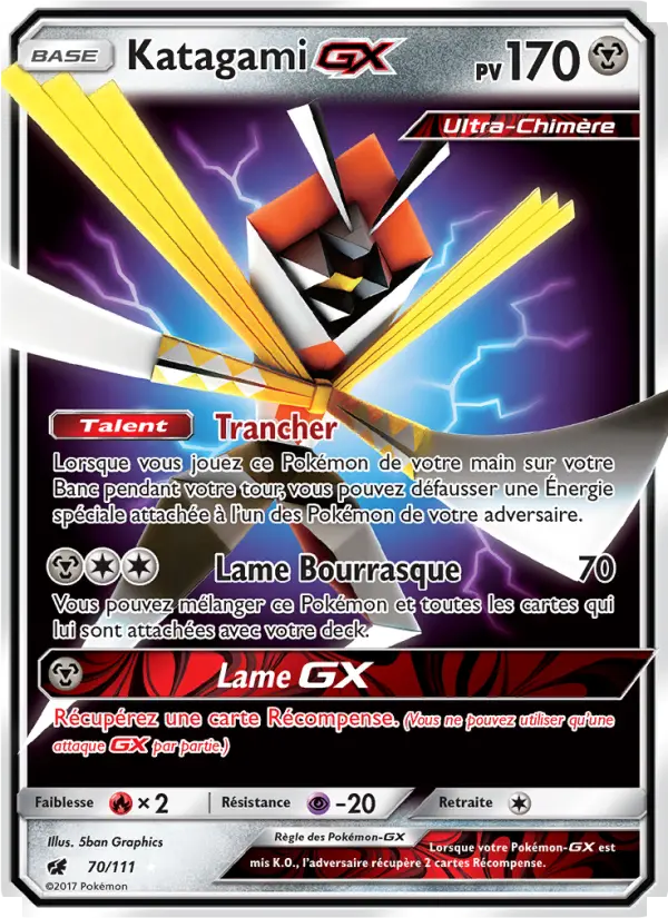 Katagami GX — Carte Pokémon 70 Invasion Carmin