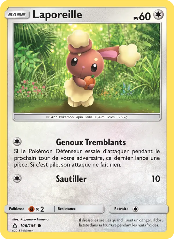 Laporeille — Carte Pokémon 106 Ultra-Prisme