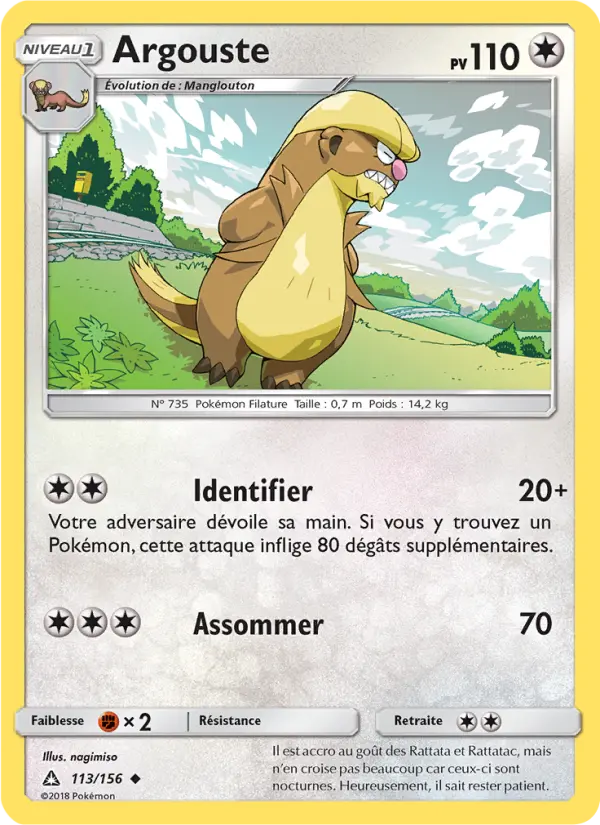 Argouste — Carte Pokémon 113 Ultra-Prisme