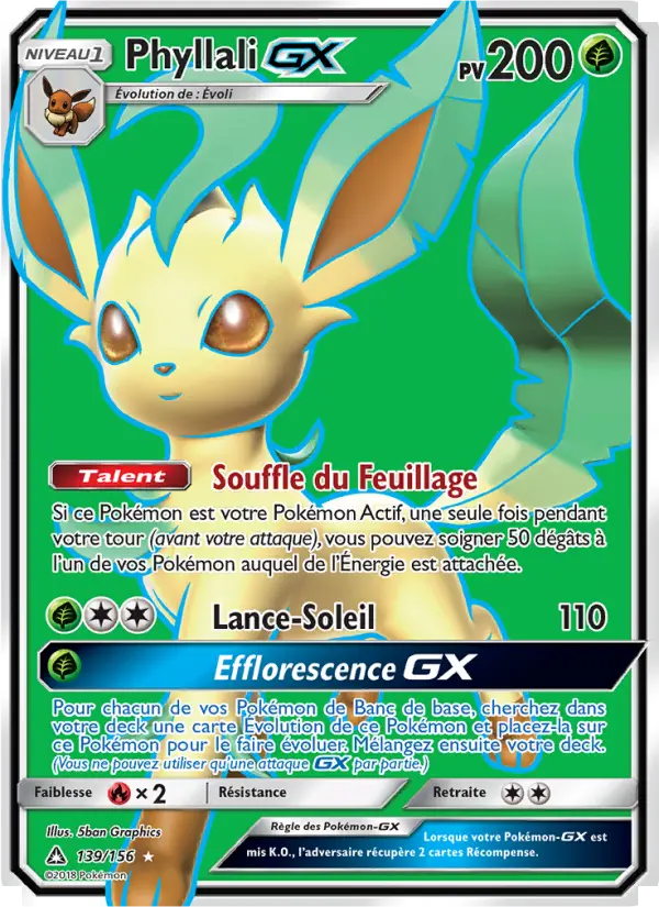 Phyllali GX — Carte Pokémon 139 Ultra-Prisme