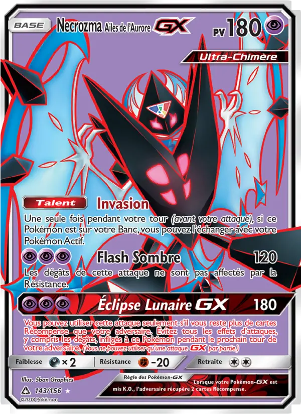 Necrozma Ailes de l’Aurore GX — Carte Pokémon 143 Ultra-Prisme