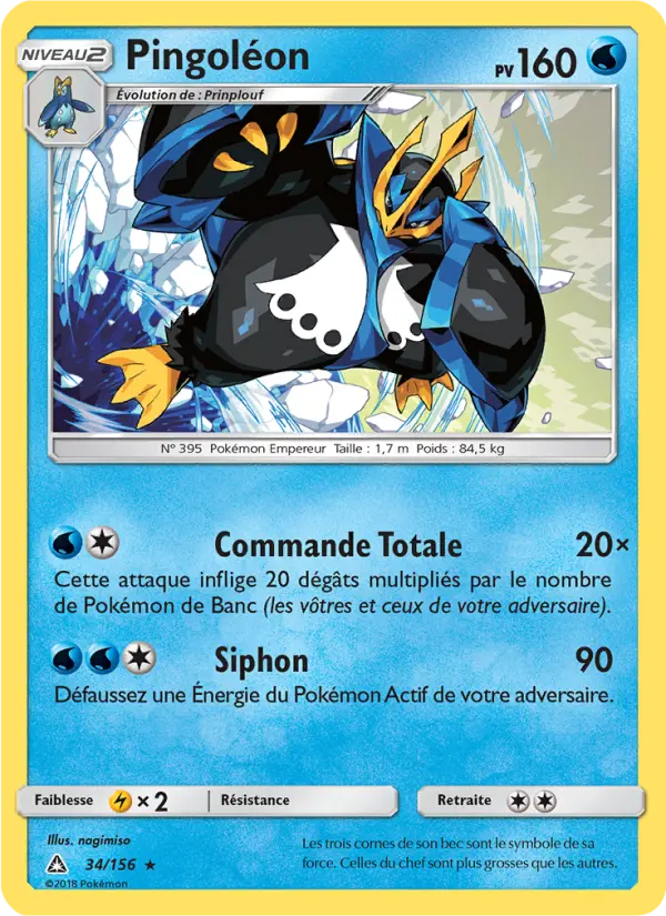 Pingoléon — Carte Pokémon 34 Ultra-Prisme