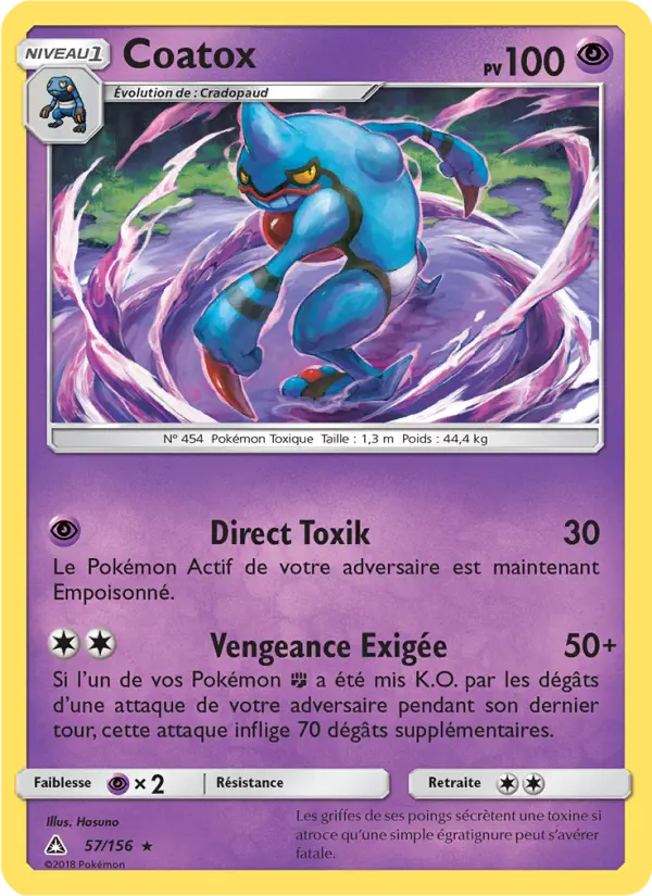 Coatox — Carte Pokémon 57 Ultra-Prisme