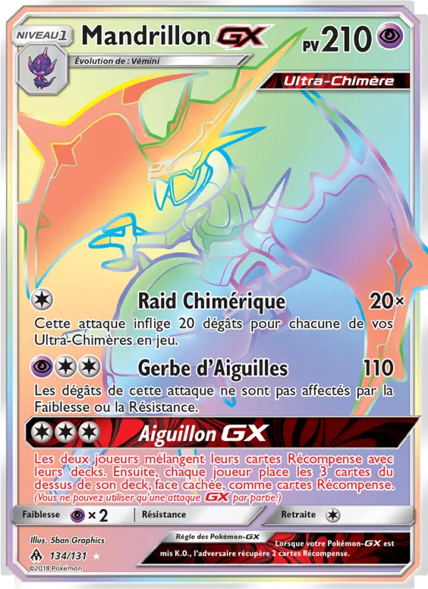 Mandrillon GX — Carte Pokémon 134 Lumière Interdite