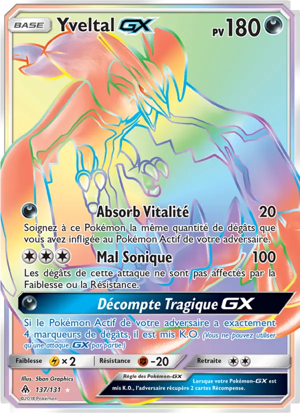 Yveltal GX — Carte Pokémon 137 Lumière Interdite