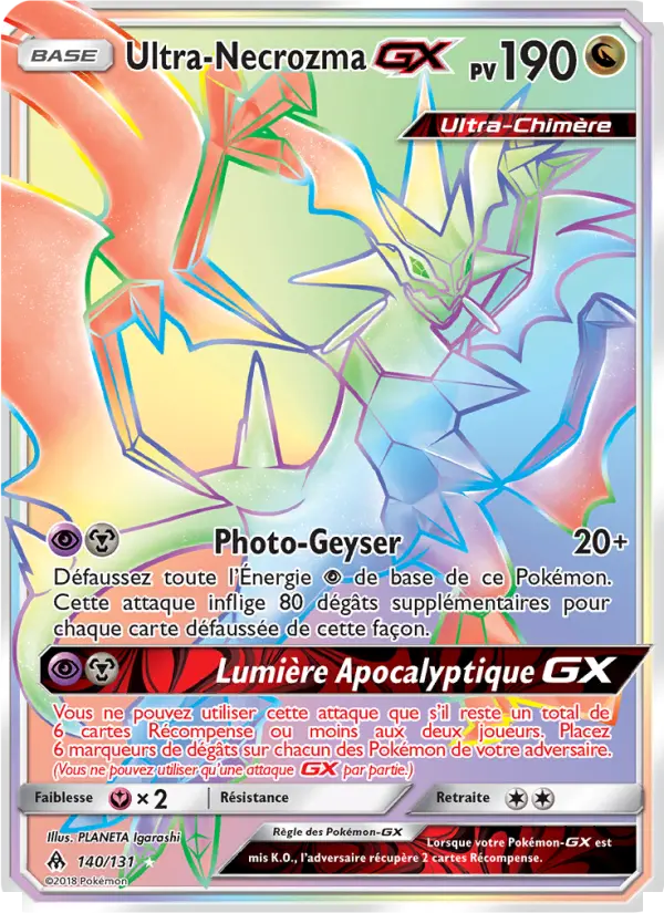 Ultra-Necrozma GX — Carte Pokémon 140 Lumière Interdite