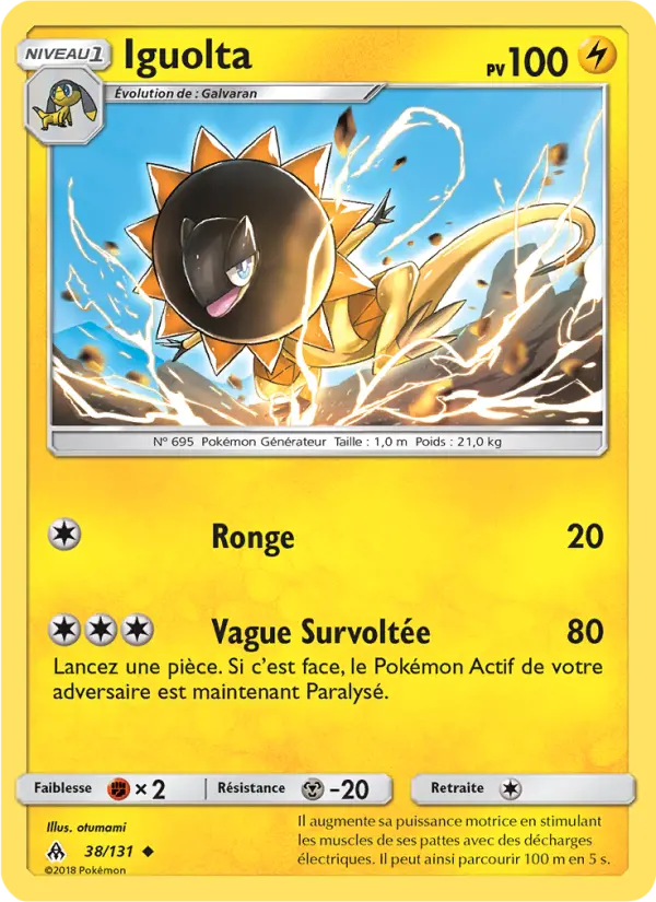 Iguolta — Carte Pokémon 38 Lumière Interdite