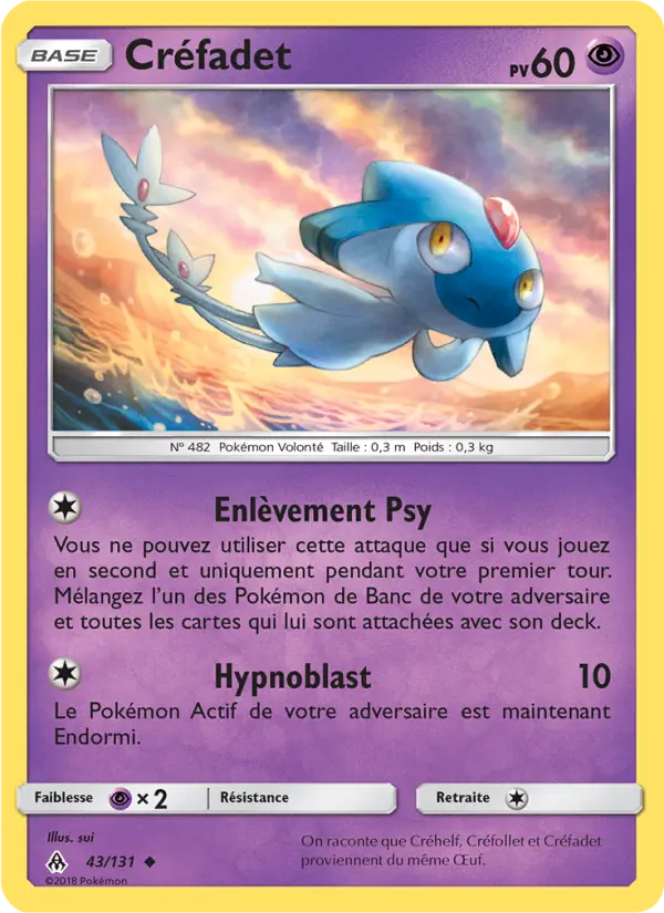 Créfadet — Carte Pokémon 43 Lumière Interdite