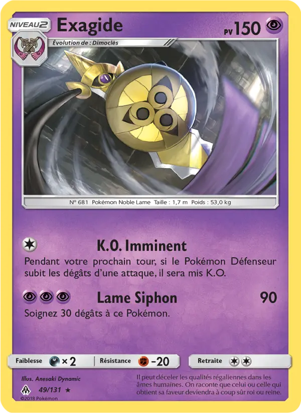 Exagide — Carte Pokémon 49 Lumière Interdite