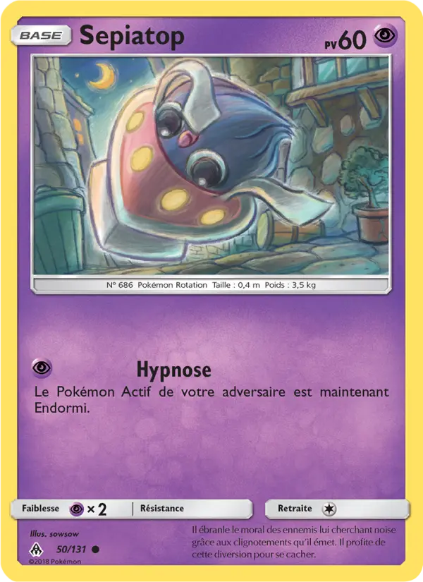 Sepiatop — Carte Pokémon 50 Lumière Interdite