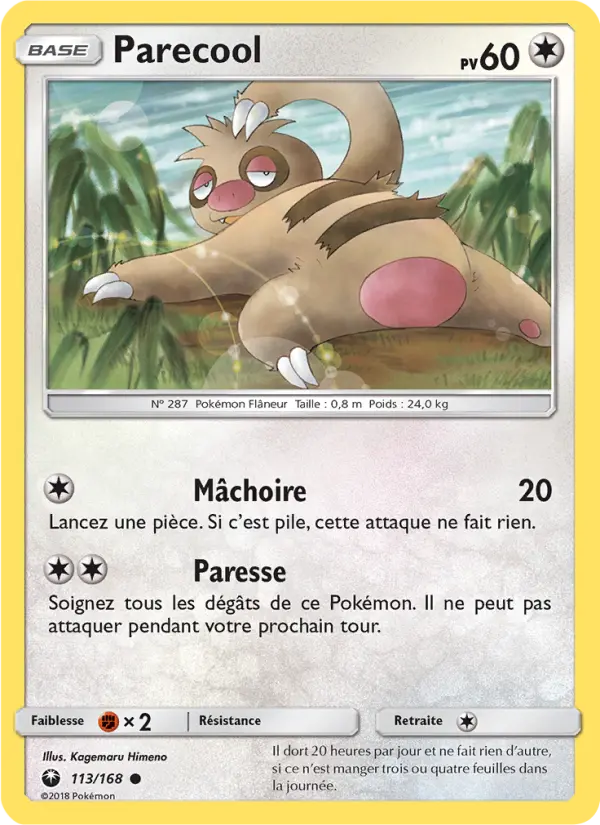 Parecool — Carte Pokémon 113 Tempête Céleste