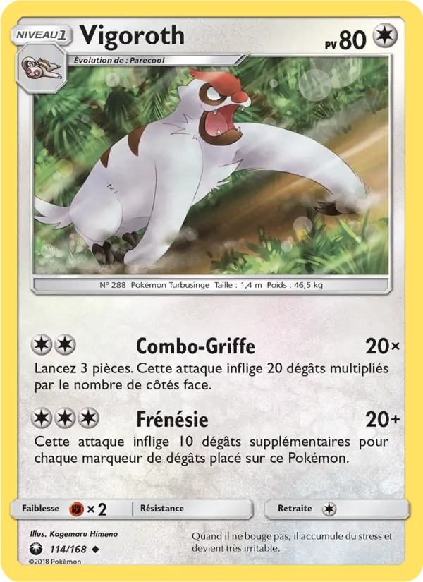Vigoroth — Carte Pokémon 114 Tempête Céleste
