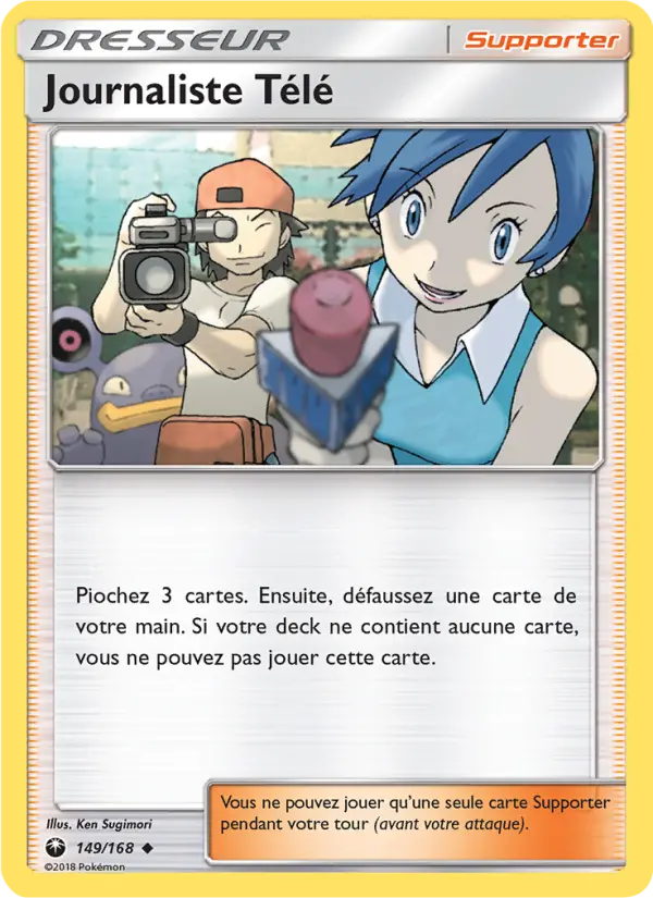 149/168 - Journaliste Télé — Carte Pokémon Tempête Céleste 149/168