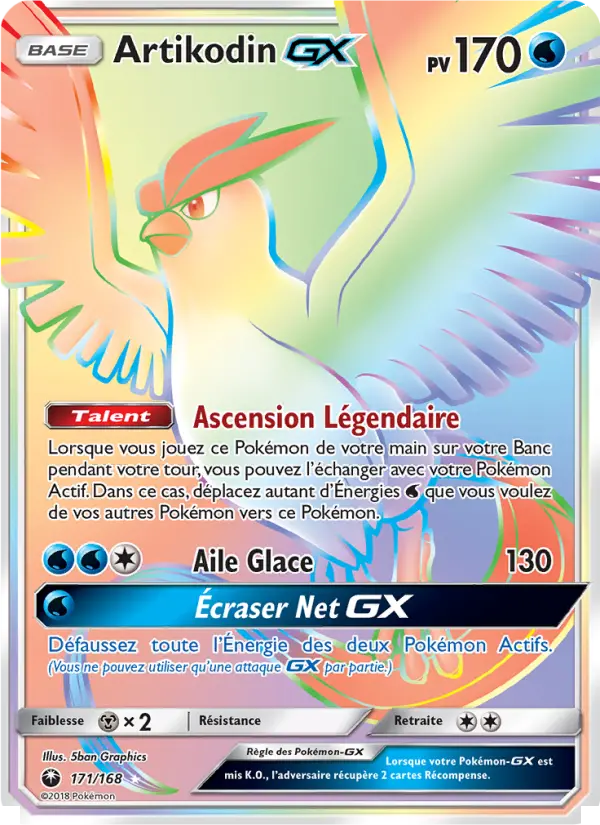 Artikodin GX — Carte Pokémon 171 Tempête Céleste