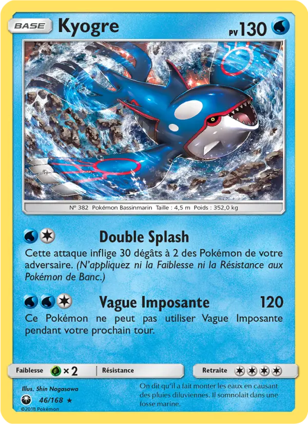 Kyogre — Carte Pokémon 46 Tempête Céleste