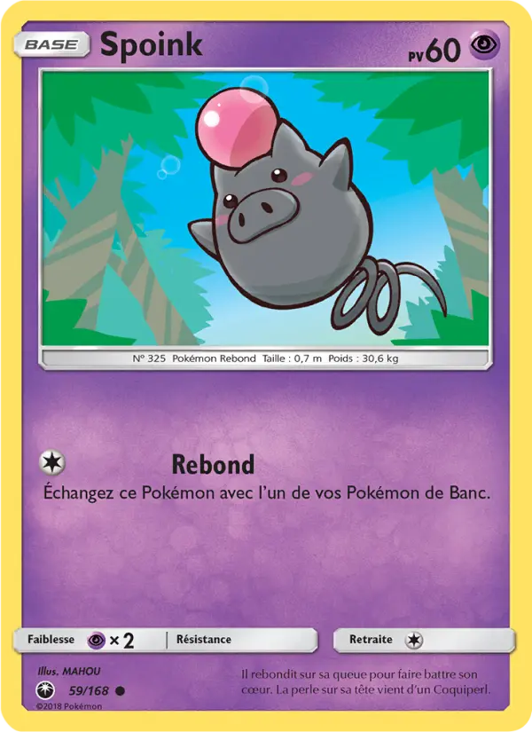 Spoink — Carte Pokémon 59 Tempête Céleste