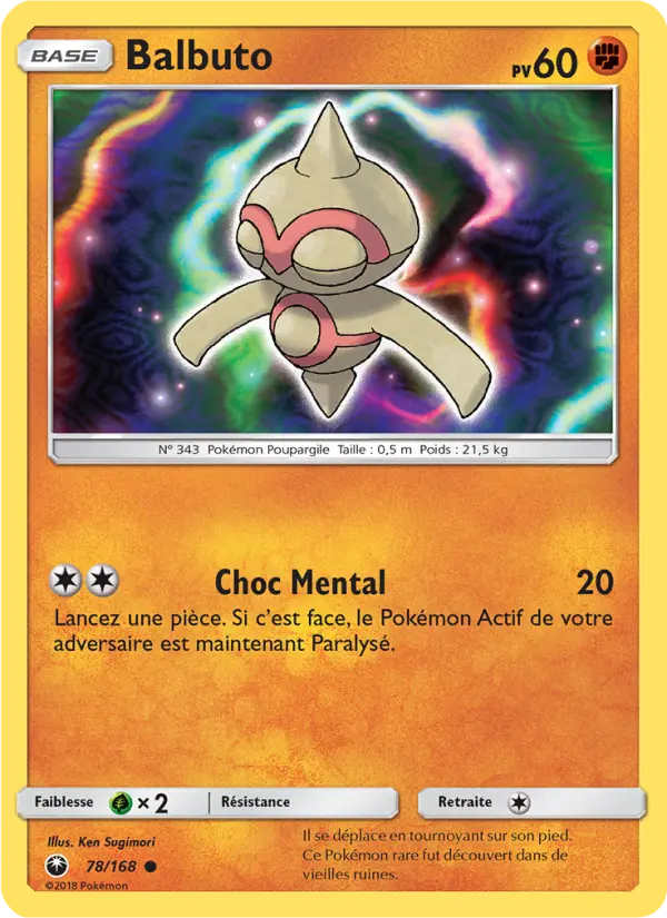 Balbuto — Carte Pokémon 78 Tempête Céleste