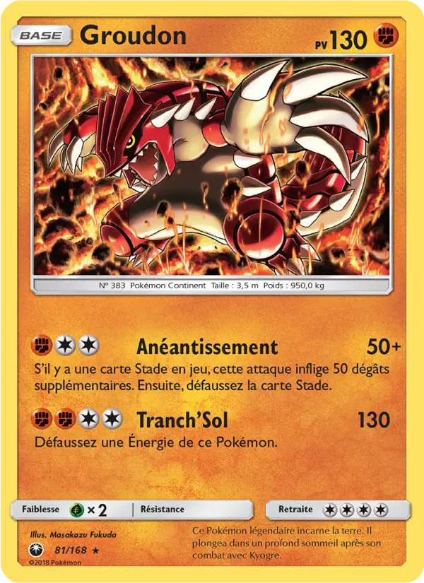 Groudon — Carte Pokémon 81 Tempête Céleste