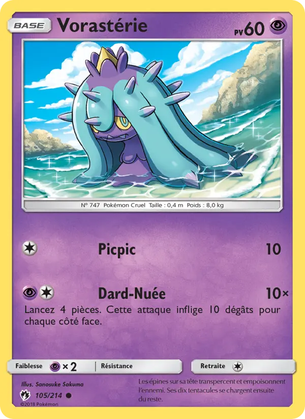Vorastérie — Carte Pokémon 105 Tonnerre Perdu