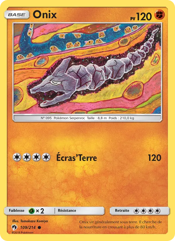 Onix — Carte Pokémon 109 Tonnerre Perdu