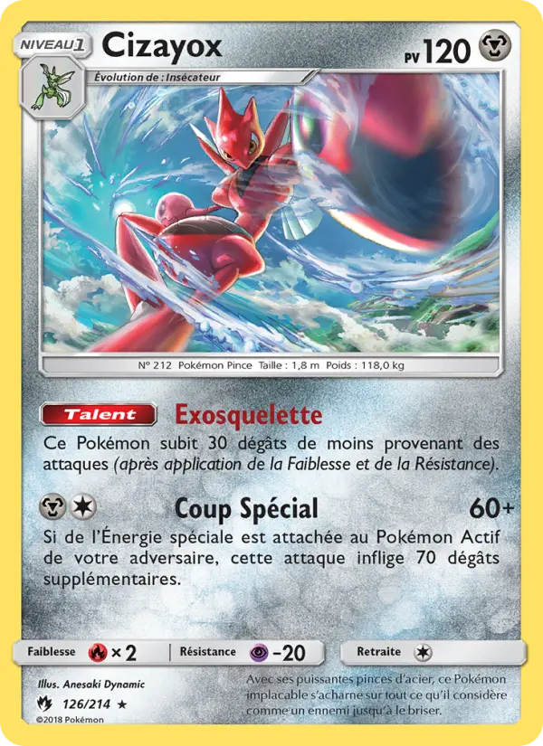Cizayox — Carte Pokémon 126 Tonnerre Perdu