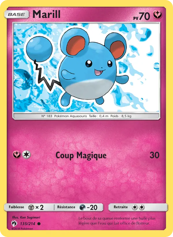 Marill — Carte Pokémon 135 Tonnerre Perdu