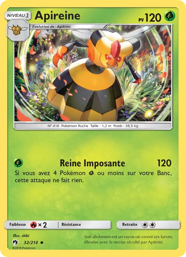 Apireine — Carte Pokémon 32 Tonnerre Perdu