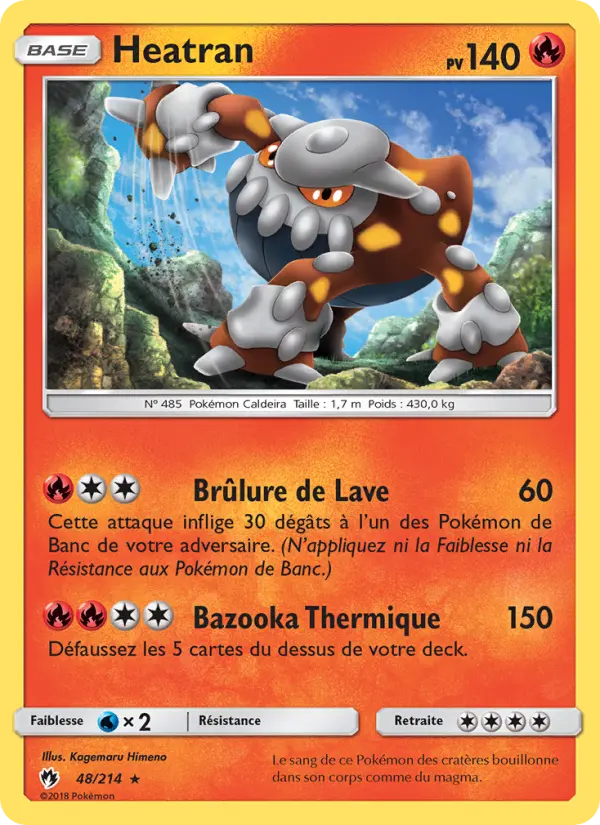 Heatran — Carte Pokémon 48 Tonnerre Perdu