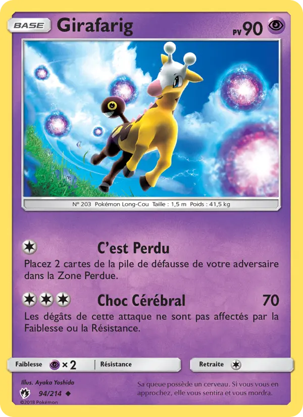 Girafarig — Carte Pokémon 94 Tonnerre Perdu