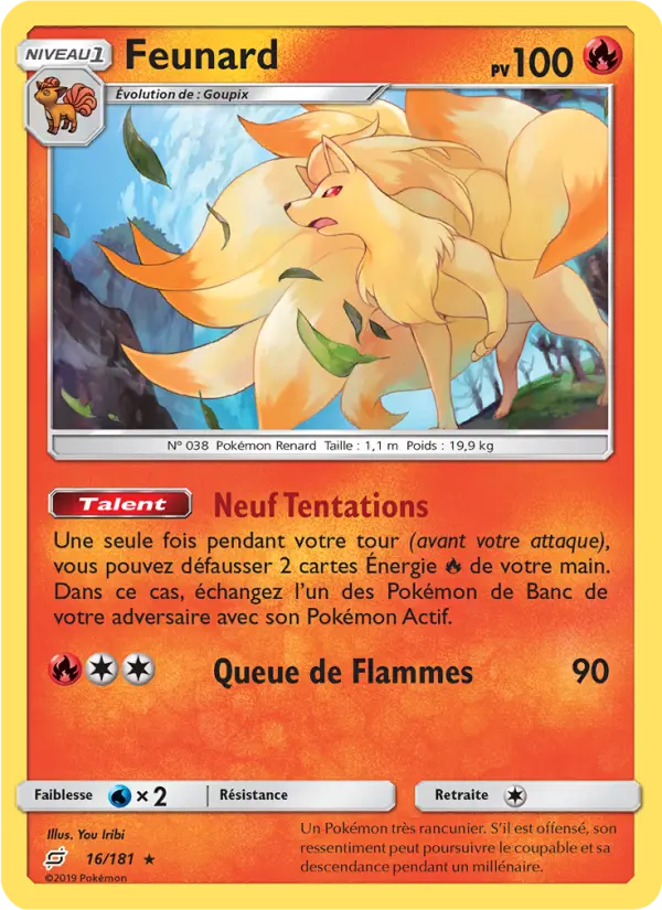 Feunard — Carte Pokémon 16 Duo de Choc