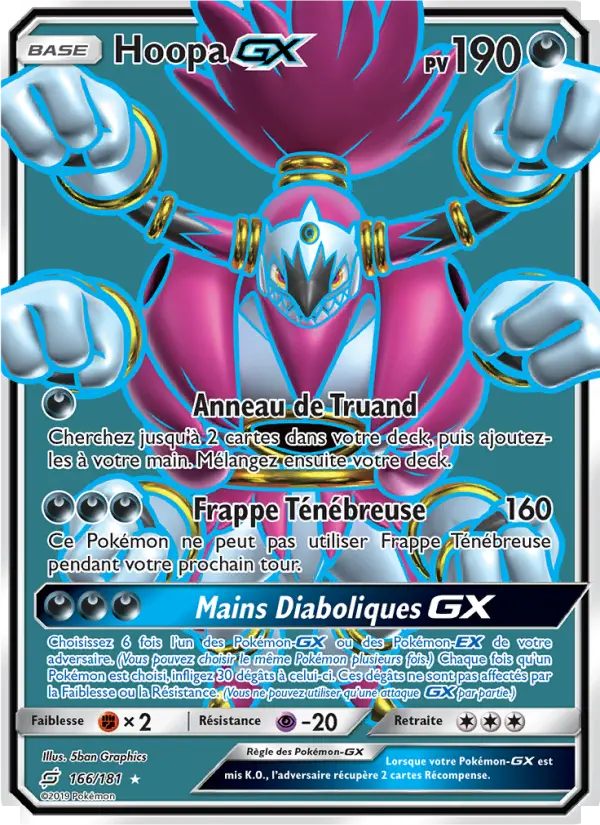 Hoopa GX — Carte Pokémon 166 Duo de Choc
