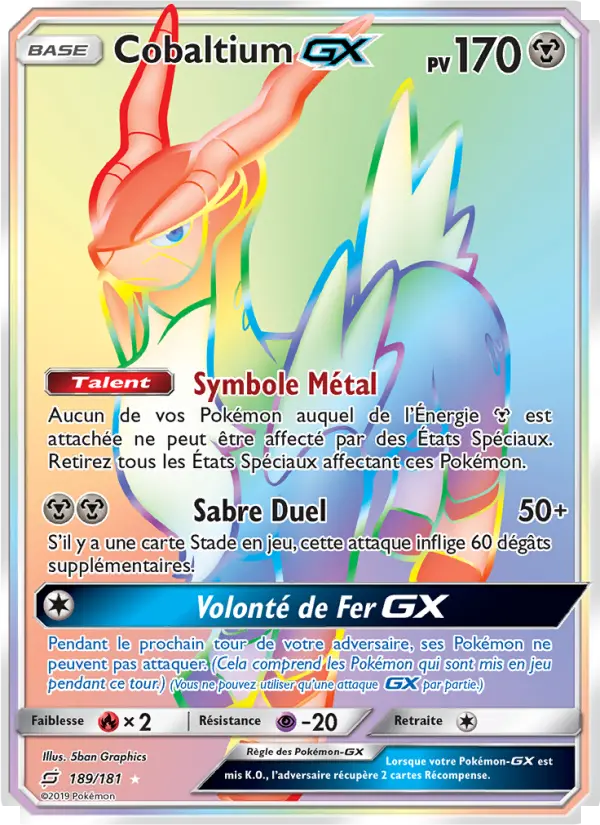 Cobaltium GX — Carte Pokémon 189 Duo de Choc
