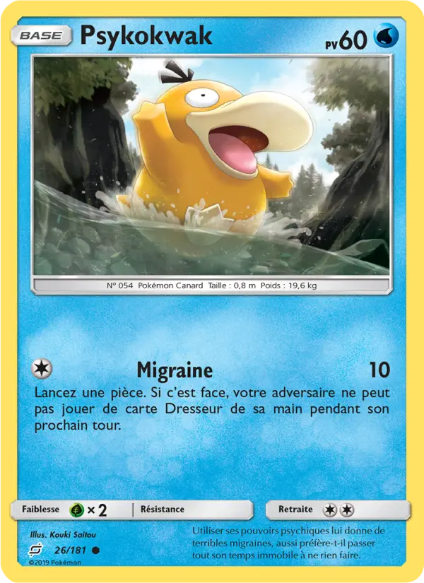 Psykokwak — Carte Pokémon 26 Duo de Choc