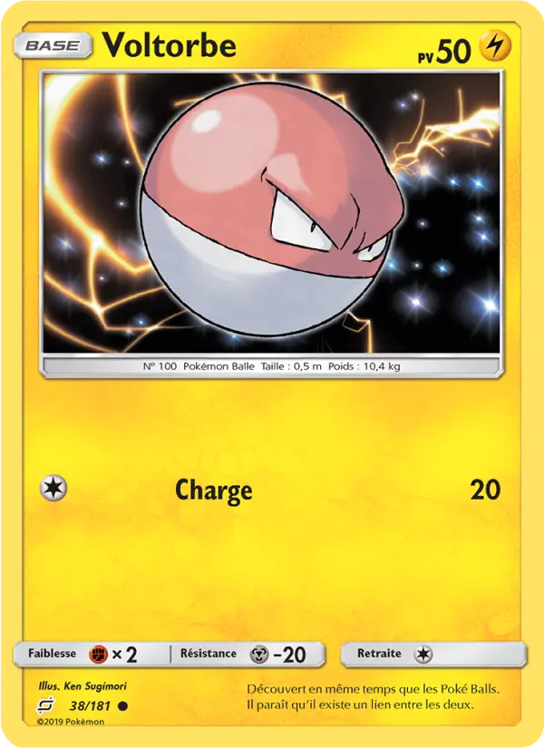 Voltorbe — Carte Pokémon 38 Duo de Choc