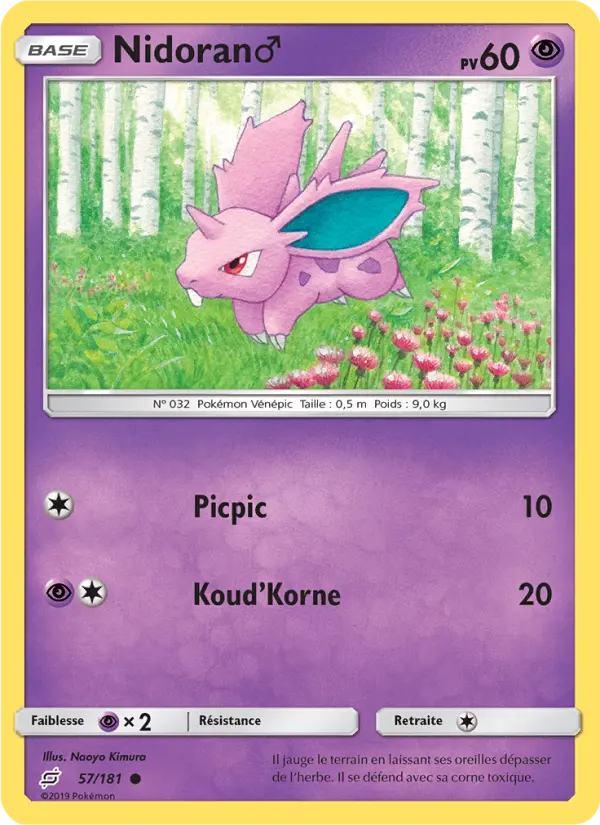 Nidoran♂ — Carte Pokémon 57 Duo de Choc