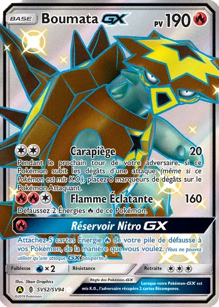 Carte Pokémon SV52/094 - Boumata GX sma