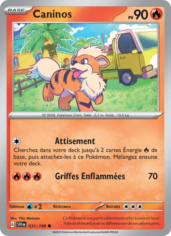 Caninos — Carte Pokémon 031 Écarlate et Violet