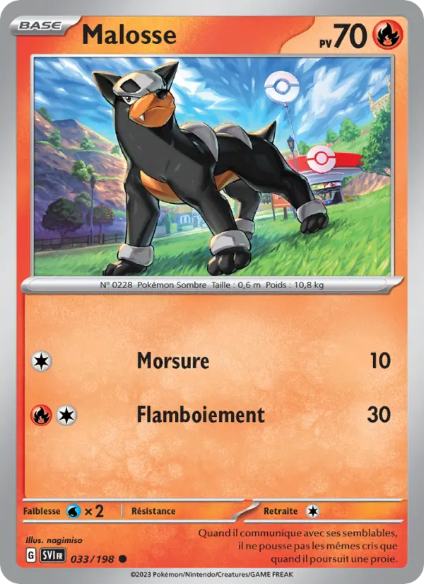 Malosse — Carte Pokémon 033 Écarlate et Violet