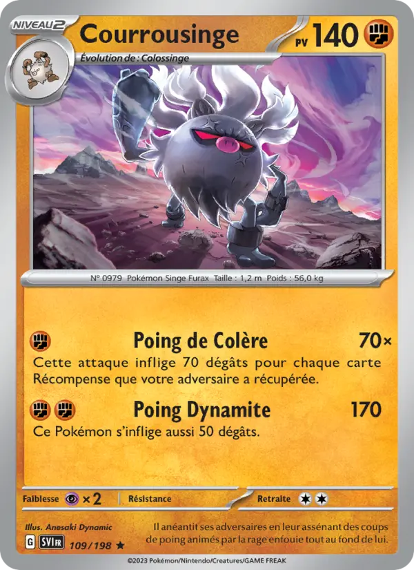 Courrousinge — Carte Pokémon 109 Écarlate et Violet