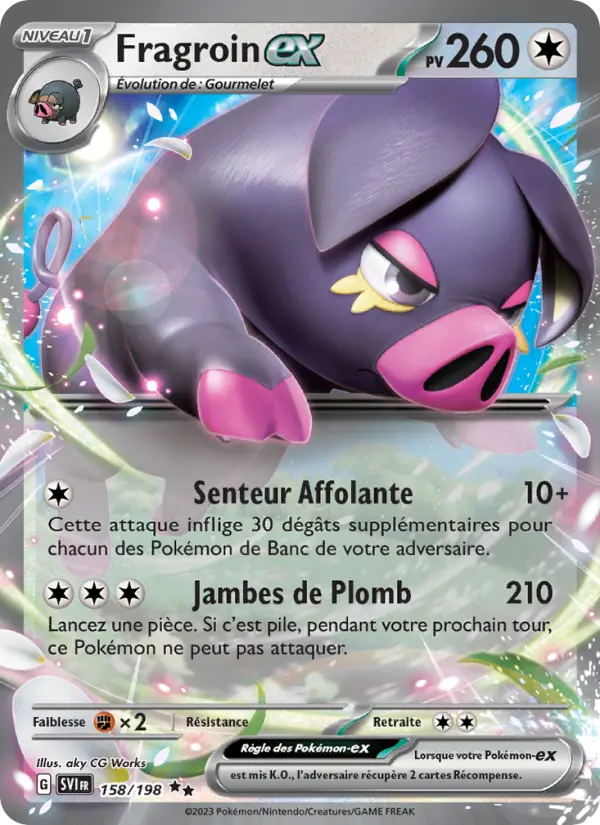 Fragroin-ex — Carte Pokémon 158 Écarlate et Violet