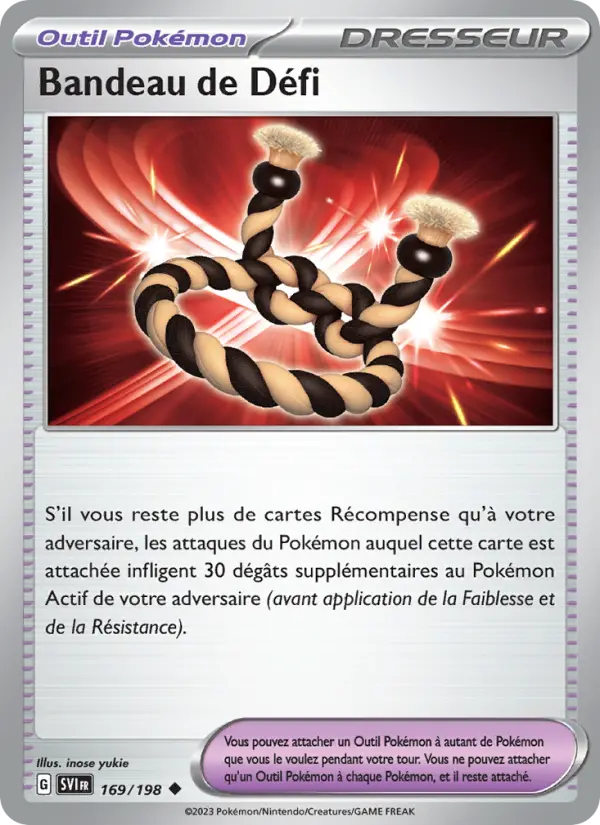 Bandeau de Défi — Carte Pokémon 169 Écarlate et Violet