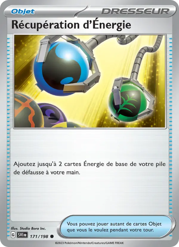 Récupération d'Énergie — Carte Pokémon 171 Écarlate et Violet