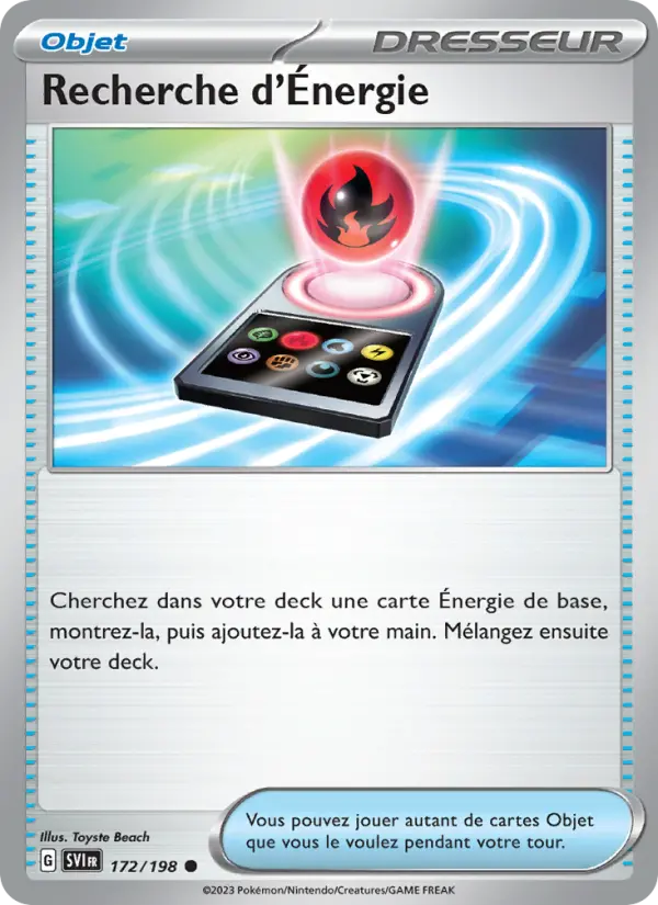 Recherche d'Énergie — Carte Pokémon 172 Écarlate et Violet