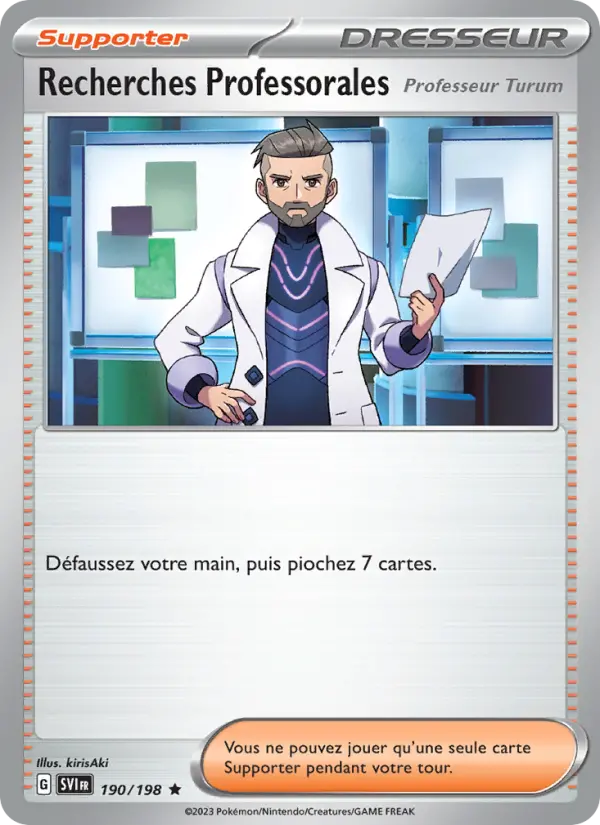 Recherches Professorales — Carte Pokémon 190 Écarlate et Violet