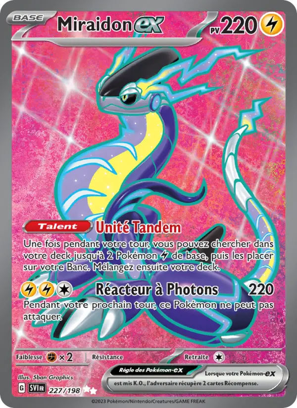 Miraidon-ex — Carte Pokémon 227 Écarlate et Violet