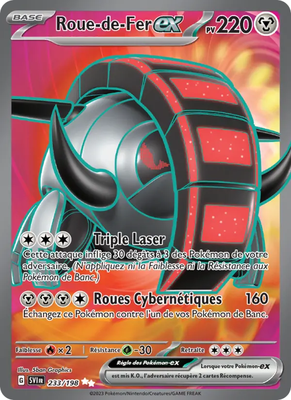 Roue-de-Fer-ex — Carte Pokémon 233 Écarlate et Violet