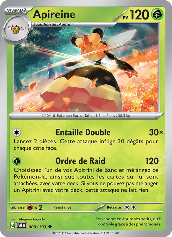 Apireine — Carte Pokémon 009 Évolutions à Paldea