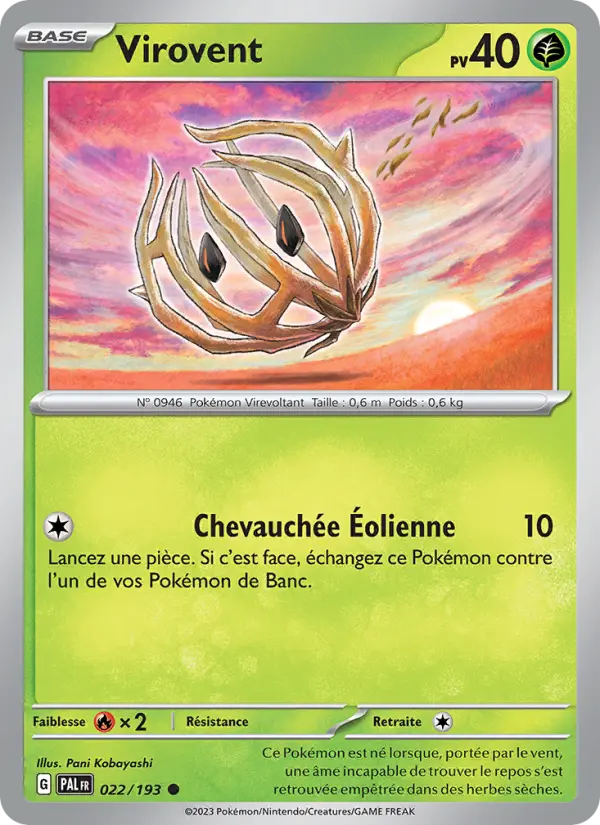 Virovent — Carte Pokémon 022 Évolutions à Paldea